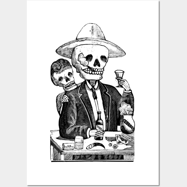 Tequila Skeleton Wall Art by Tamie